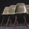 charles:ray:eames army green molded plastic&nbsp;chairs